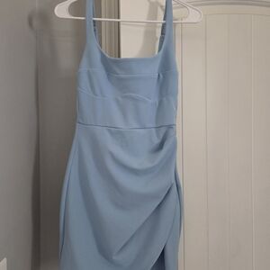 Hello Molly Light Blue Mini Dress